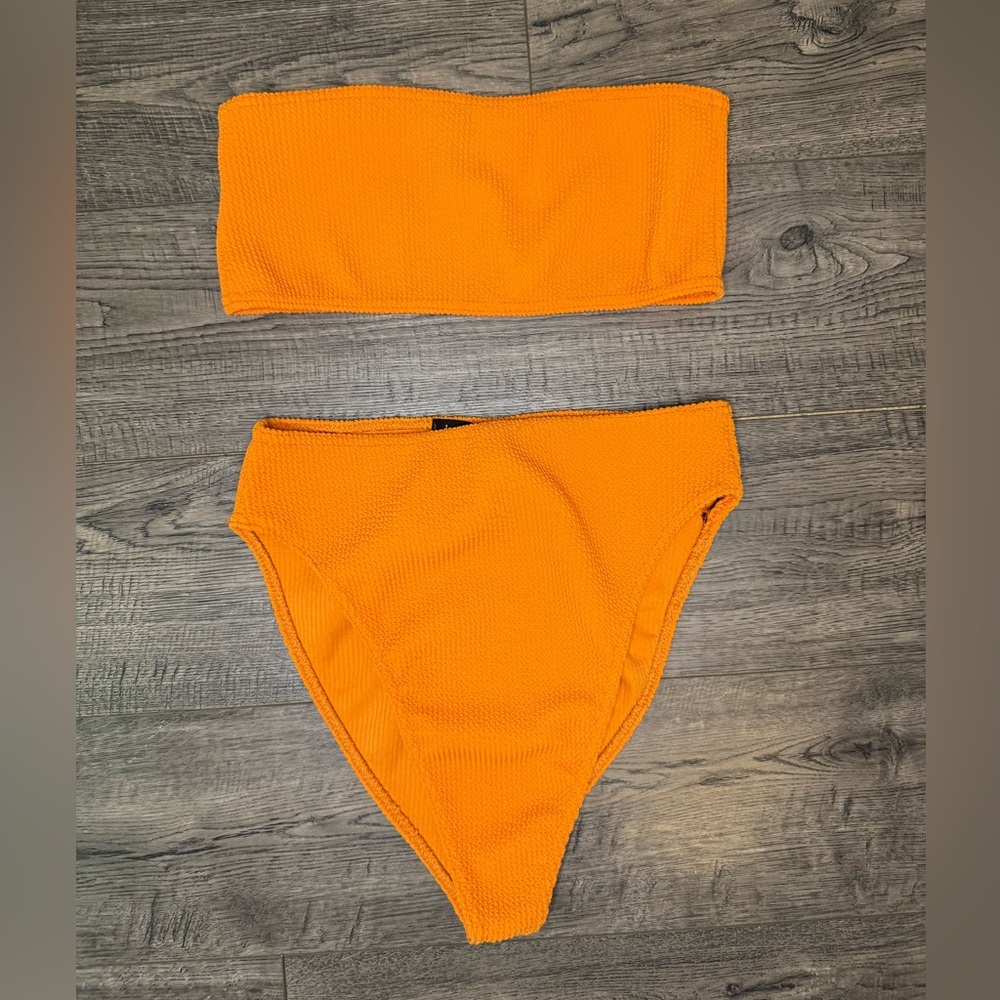 Boohoo Orange Bikini Set